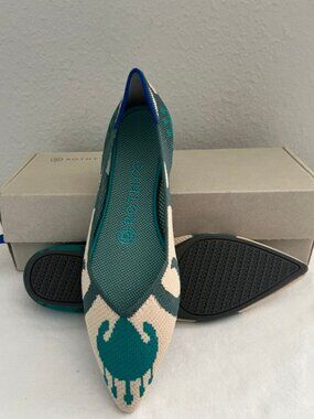 Rothy's Point Moroccan Green Flats Size7